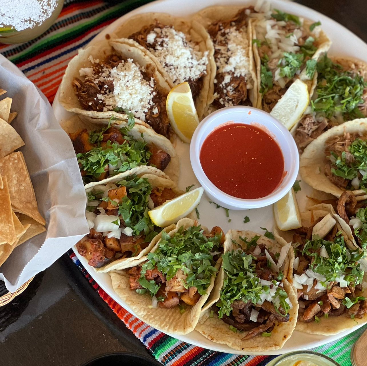 Familia Anaya Taco tray.